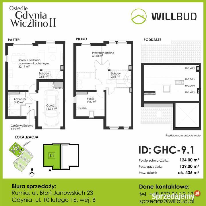 dom w pobliżu lasu na Gdyni Wiczlinie GHC91 mieszkalny Gdynia