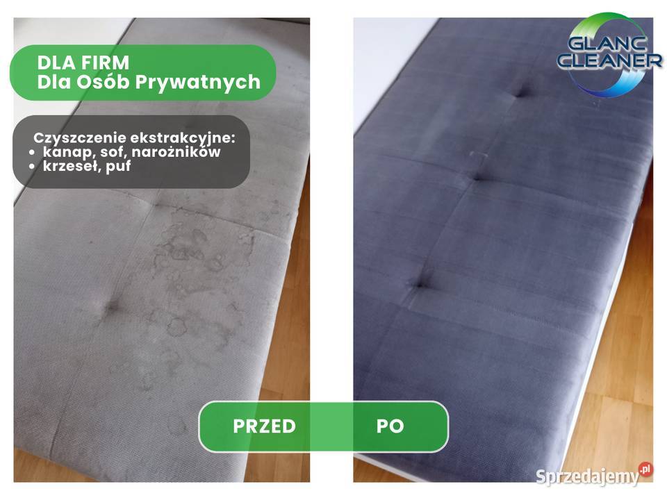 Pranie tapicerki meblowej samochodowej Poznań i