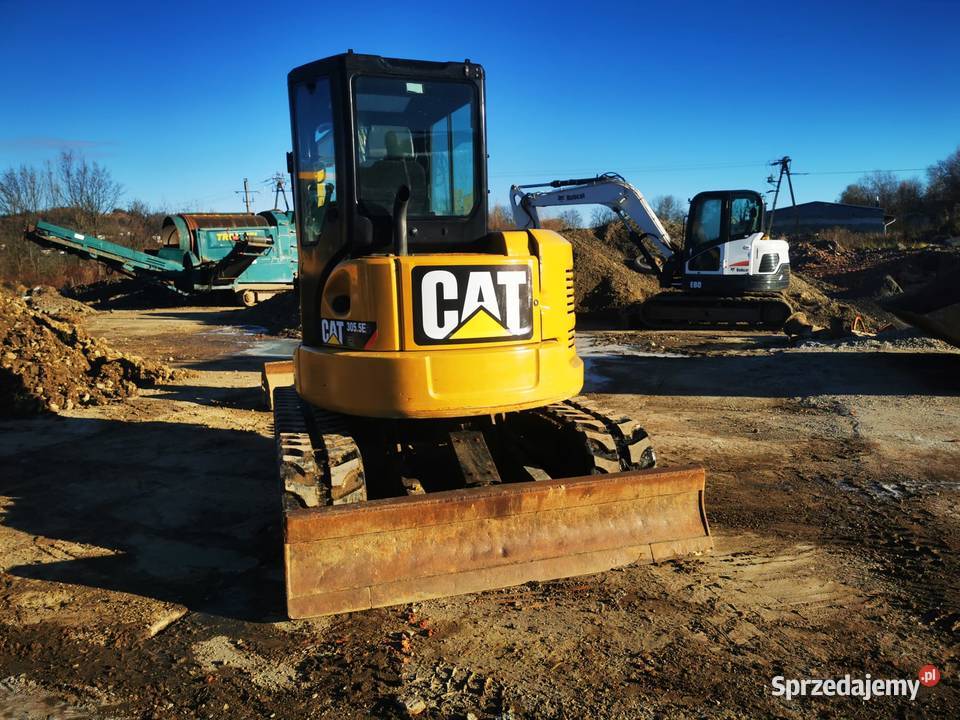 Cat 305 E 2 Koparka gasienicowa Pług Nowe Gumowe Cieszyn