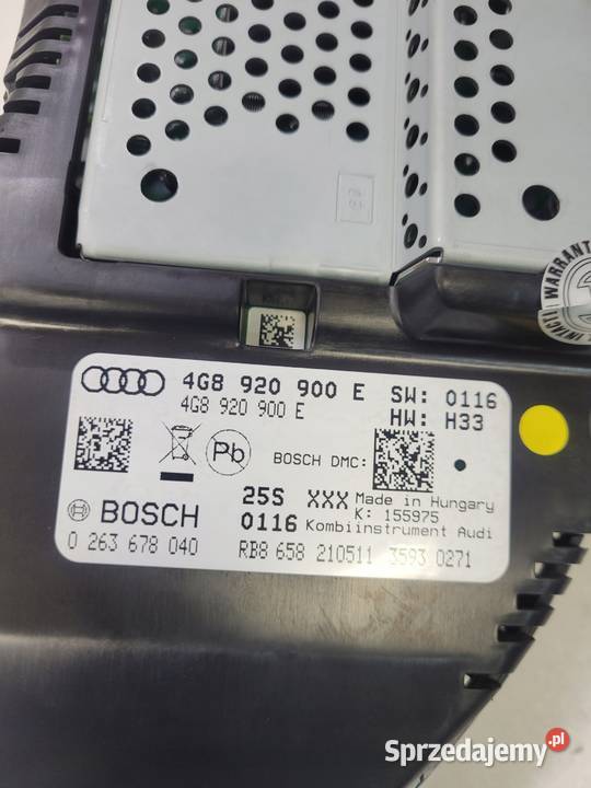 LICZNIK ZEGARY AUDI A6 C7 A7 30 TFSI 4G8920900E osobowe śląskie Przystajń sprzedam