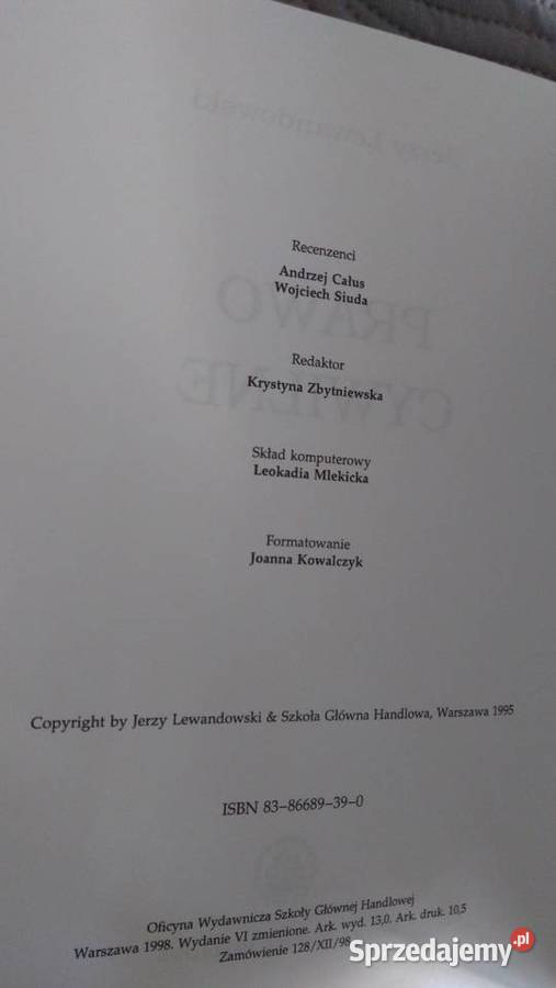 PRAWO CYWILNE Jerzy Lewandowski mazowieckie Warszawa