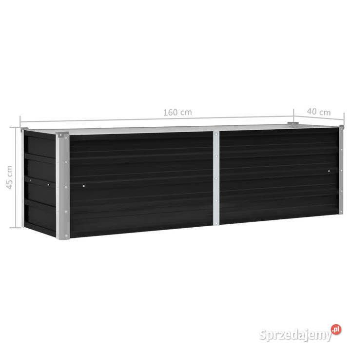 Podwyższona donica antracyt 160x40x45 Warszawa