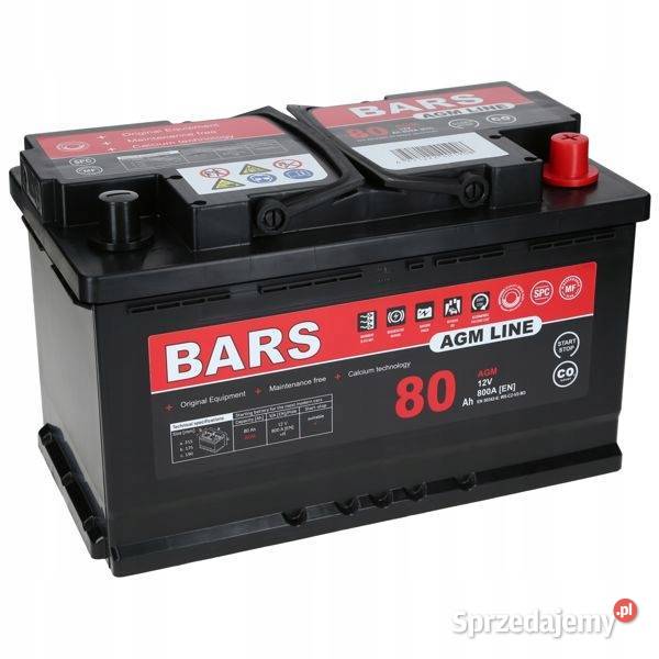 Akumulator Bars AGM LINE 12V 80Ah 800A L4 P osobowe Jelcz-Laskowice sprzedam