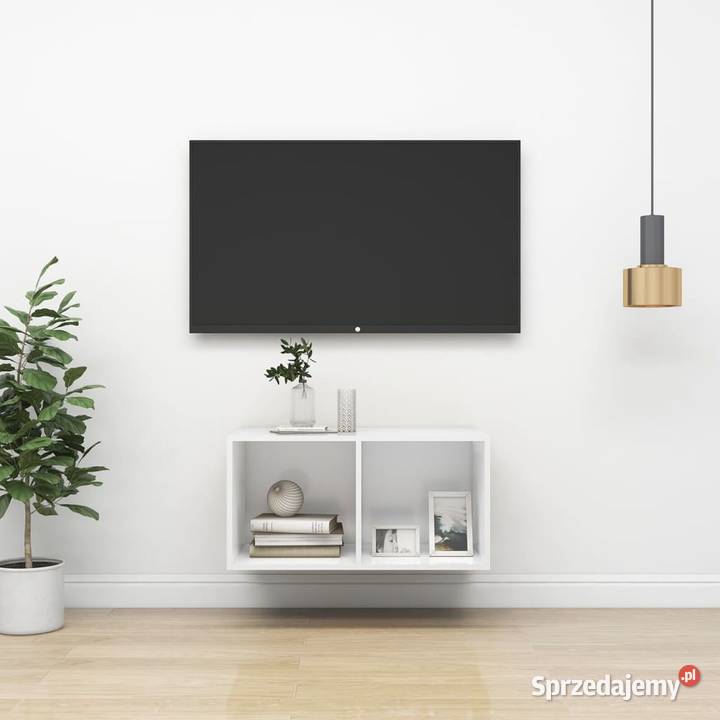 vidaXL Wisząca szafka TV biała 37x37x72 Warszawa