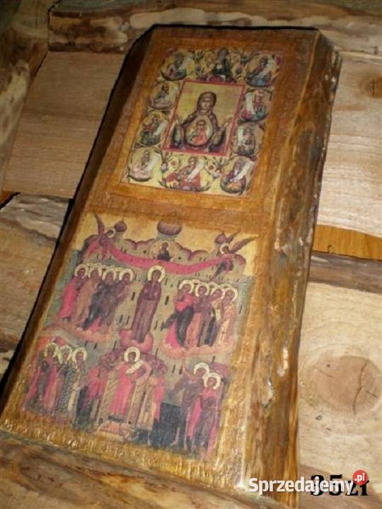 Pokłon Trzech Króli obrazek na desce decoupage Rękodzieło Łódź