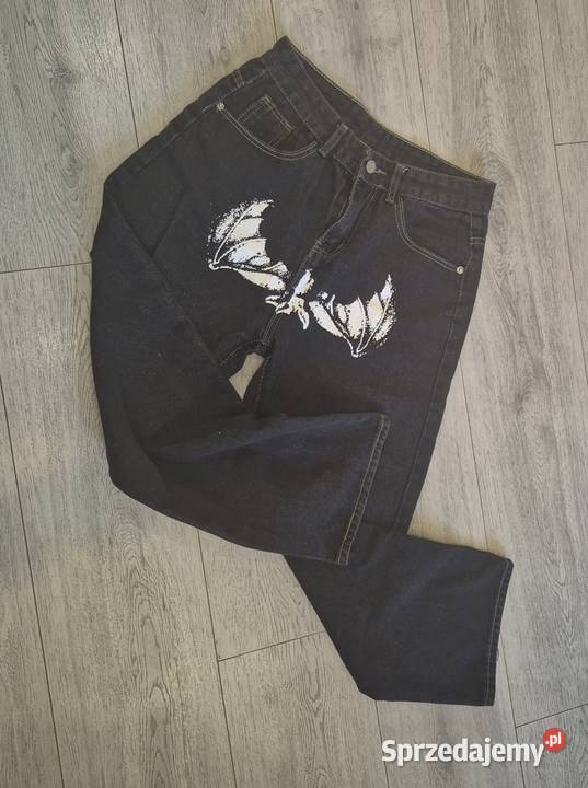 Spodnie jeansowe Baggy Y2K Streetwear M łódzkie Łódź