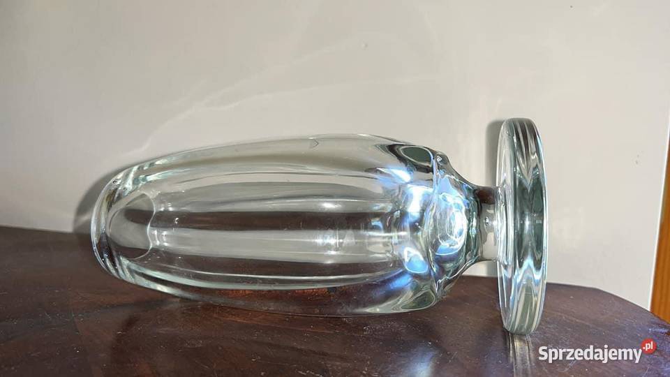 Wazon z lanego kryształu Kwiaty szlifowane