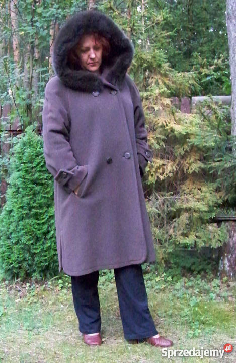 Płaszcz DAMSKI JesiennoZimowy z kapturem Łódź
