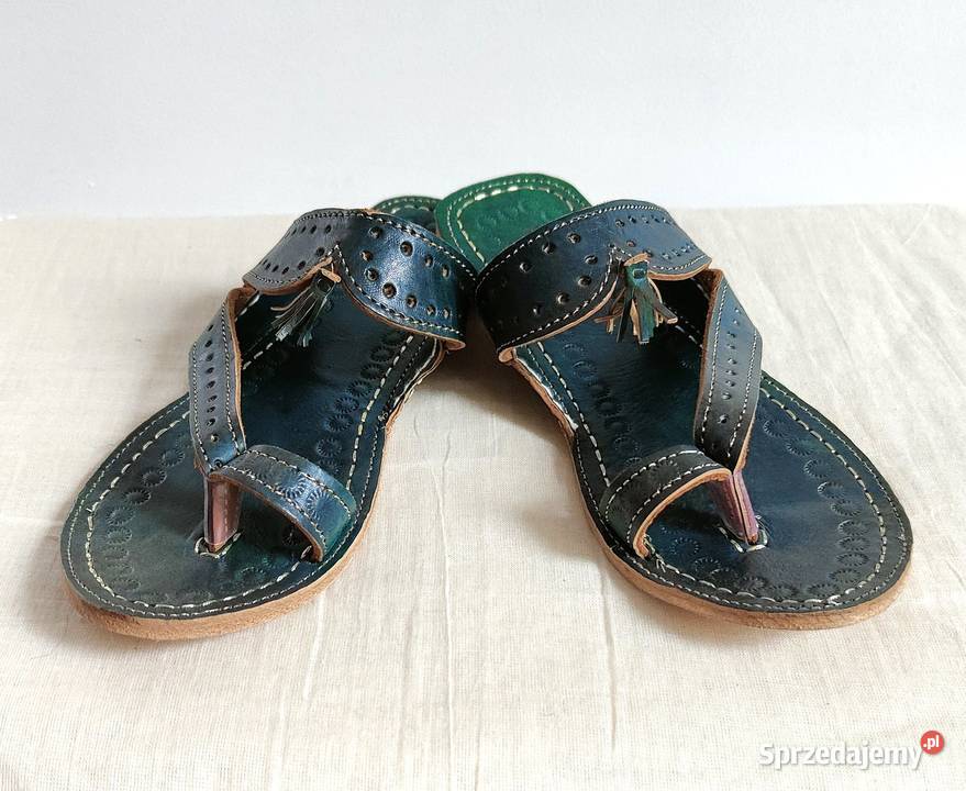 Skórzane japonki kohalpuri 38 orientalne boho inna Szczecin