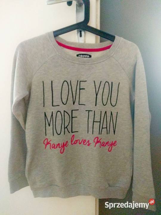 bluza z napisem S Kanye West Cropp szara Bluzki i koszule Poznań sprzedam