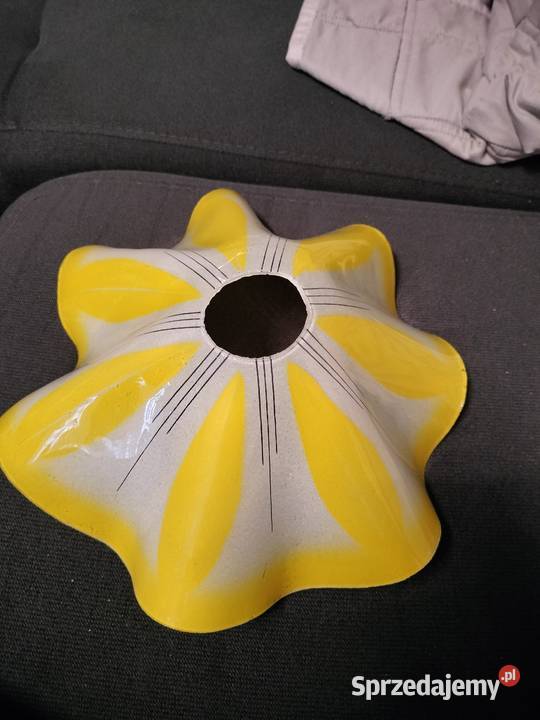 Szklany żółty klosz prl zachodniopomorskie Choszczno