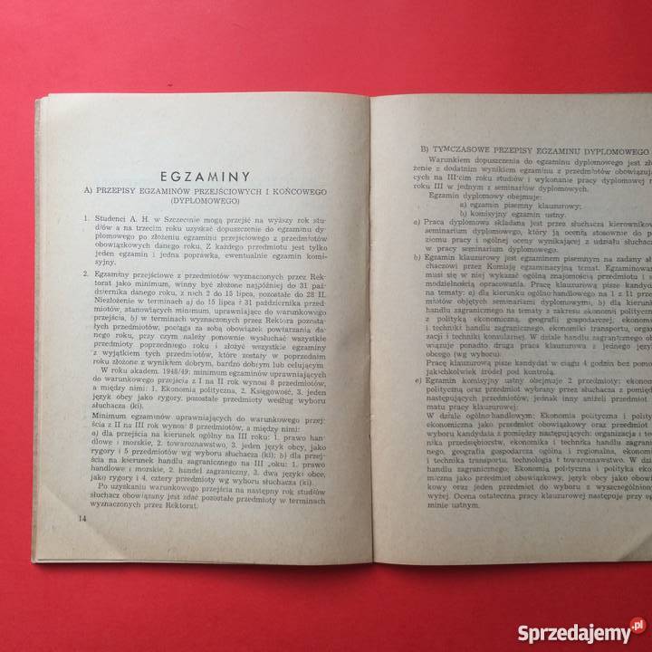 148 Akademia Handlowa 1949 r Szczecin sprzedam