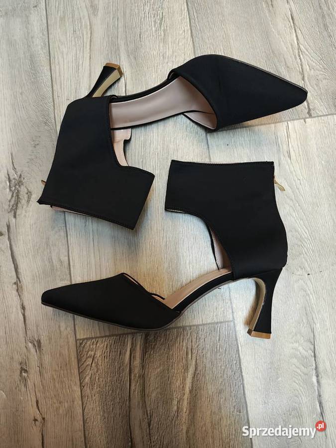 42 Czarne zmysłowe czółenka wieczorowe NOWE 27cm Czółenka