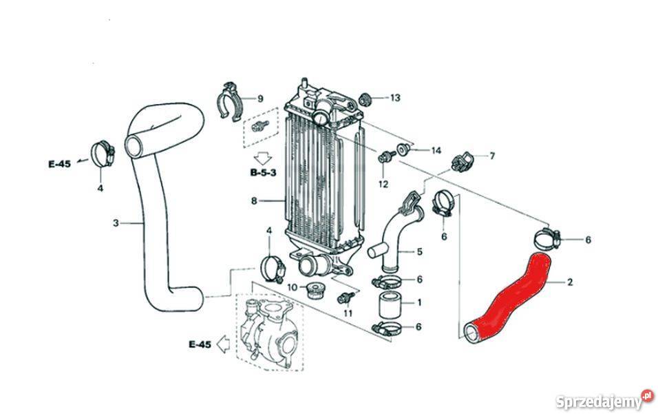 RURA INTERCOOLERA HONDA CIVIC 17 CDTi PFKL358263 Bielsko-Biała