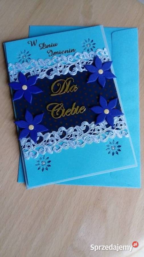 Kartka Imieninowa wykonana ręcznie Sosnowiec