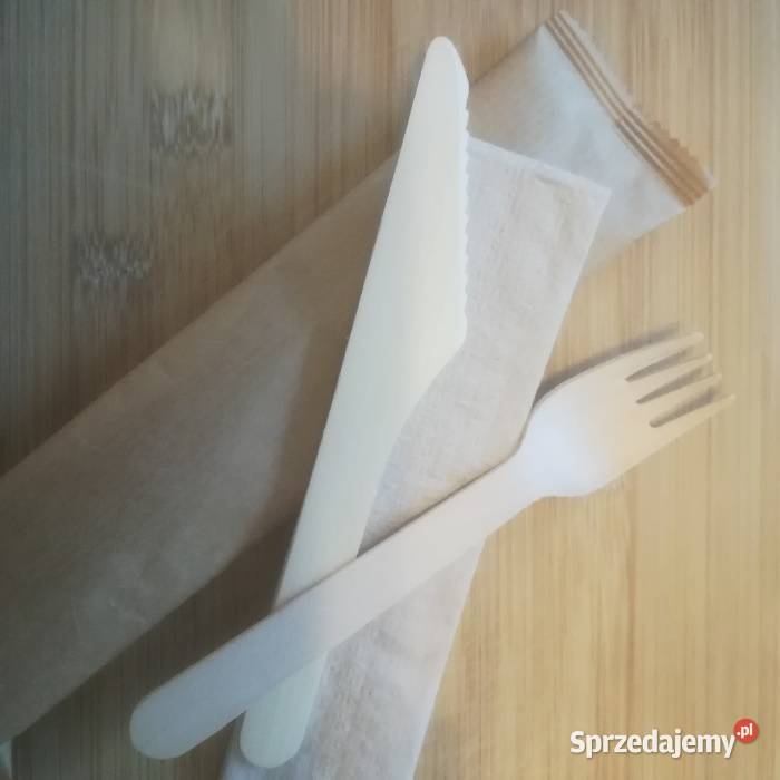 Sztućce w zestawach EKO nóż widelec serwetka Gastronomia sprzedam