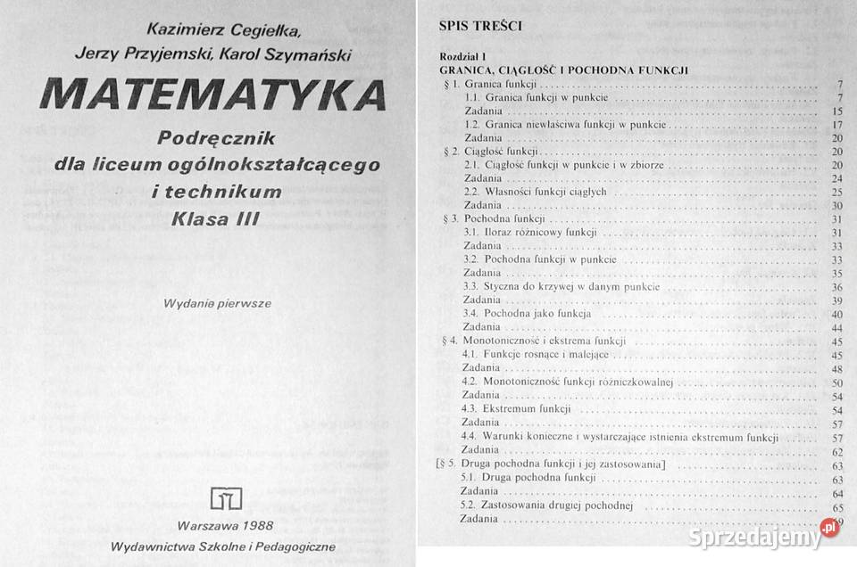 Matematyka 3 Podręcznik do LO i technikum