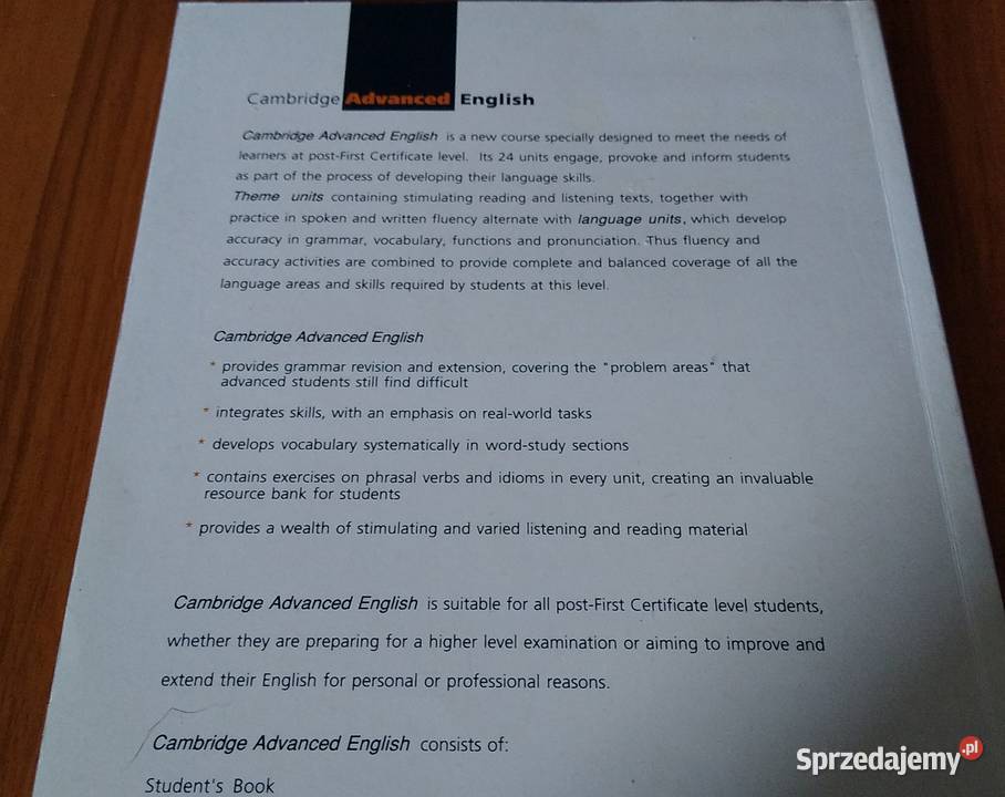Cambridge Advanced English students book Jones Gdańsk
