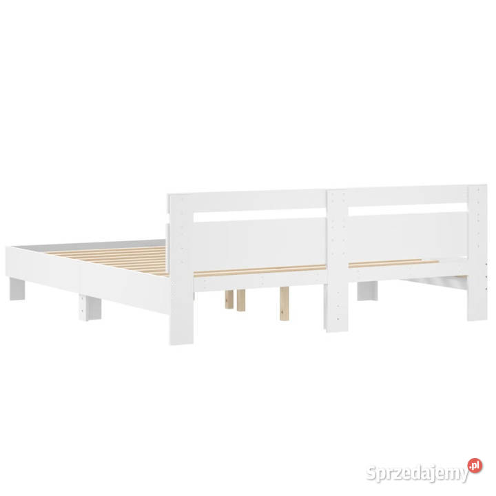 Rama łóżka z wezgłowiem biała 180x200 WM3207399 Warszawa sprzedam