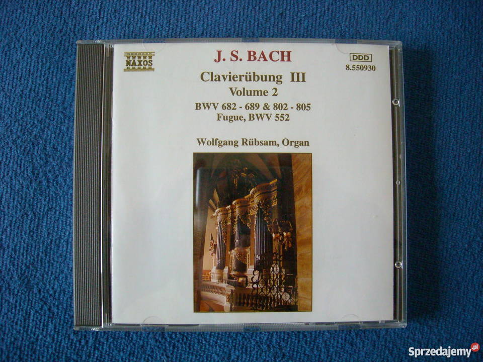 J S BACH Clavierubung Iii Volume 2 Ruebsam CD 1 płyta Warszawa