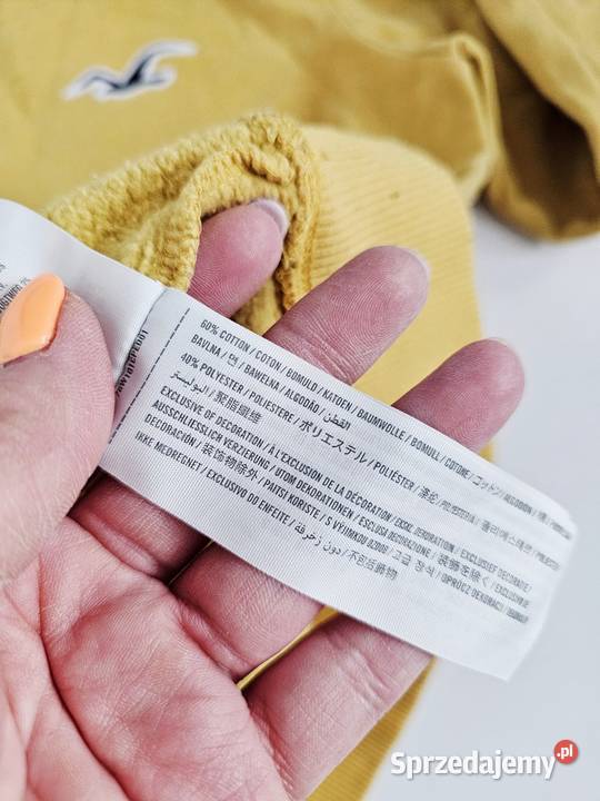 Żółta ocieplana bluza Hollister s 36 Łomianki Dolne