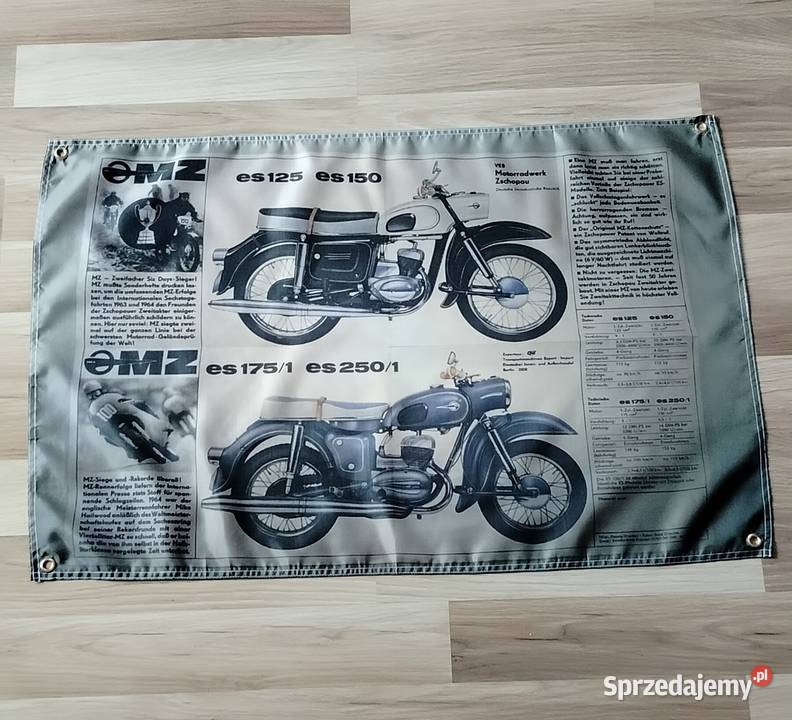 Baner plakat flaga MZ ETZ 251 Simson SHL gazela Gniezno