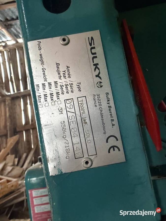 Zestaw uprawowo siewny kverneland Sulky tramline Siewniki i sadzarki Janów Lubelski sprzedam