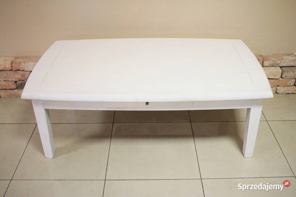 Komplet stołów dwie sztuki piękny biały kolor Pszczyna