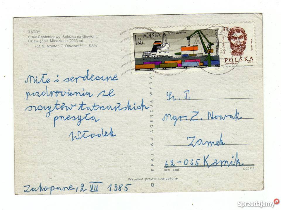 TATRY STAW GĄSIENICOWY POCZTÓWKA WIELOWIDOKOWA świętokrzyskie Krynki