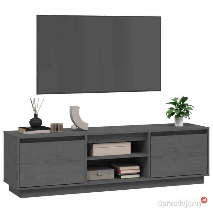 Szafka pod telewizor szara 140x35x40 lite drewno Warszawa