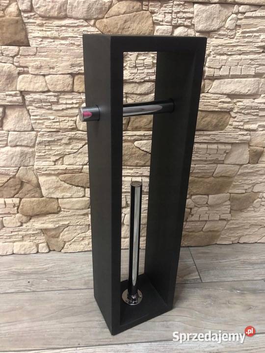 Stojak drewniany na papier toaletowy czarny mat czarny Dębica sprzedam