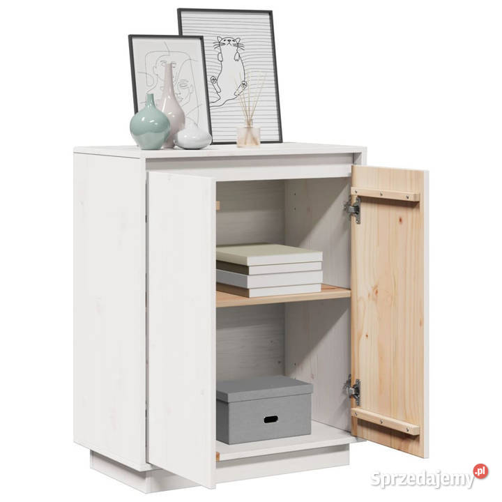 Szafka biała 60x34x75 lite drewno sosnowe Warszawa
