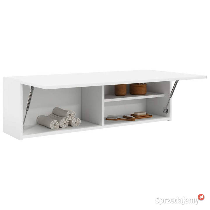 Wisząca szafka łazienkowa biała 100x25x30 mazowieckie Warszawa