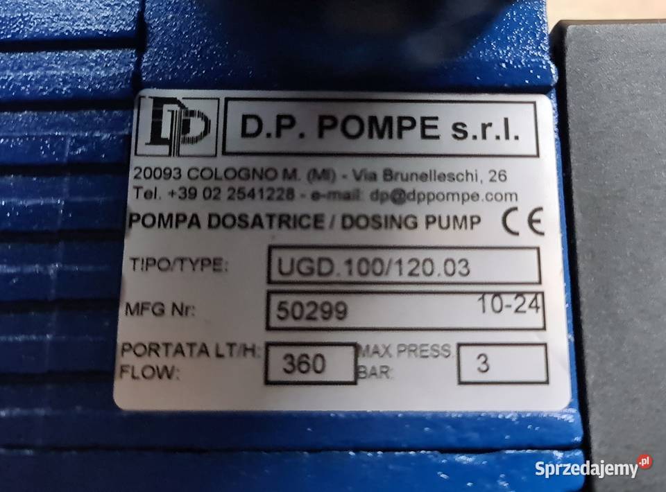 Pompa membranowa elektryczna DP UGD 100120 Błonie