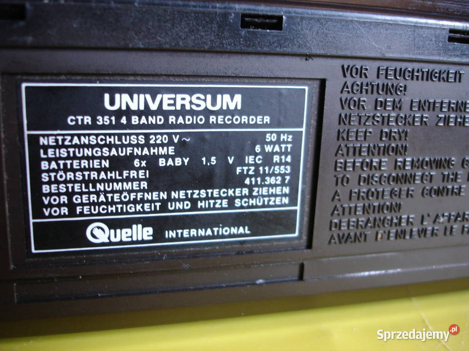 Radiomagnetofon UNIVERSUM CTR351 Zielona Góra