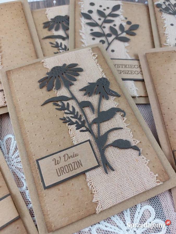 Ręcznie robione kartki okolicznościowe w stylu Zbójno