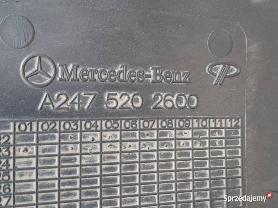 MERCEDES W177 W247 W118 OSŁONA PŁYTA POD SILNIK osobowe Bieleń