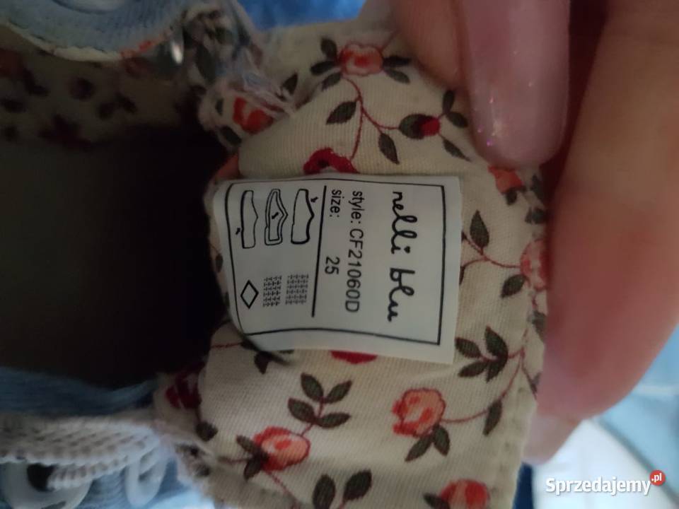 Trampki Nelli Blu błękitne kwiatuszki letnie Kielce