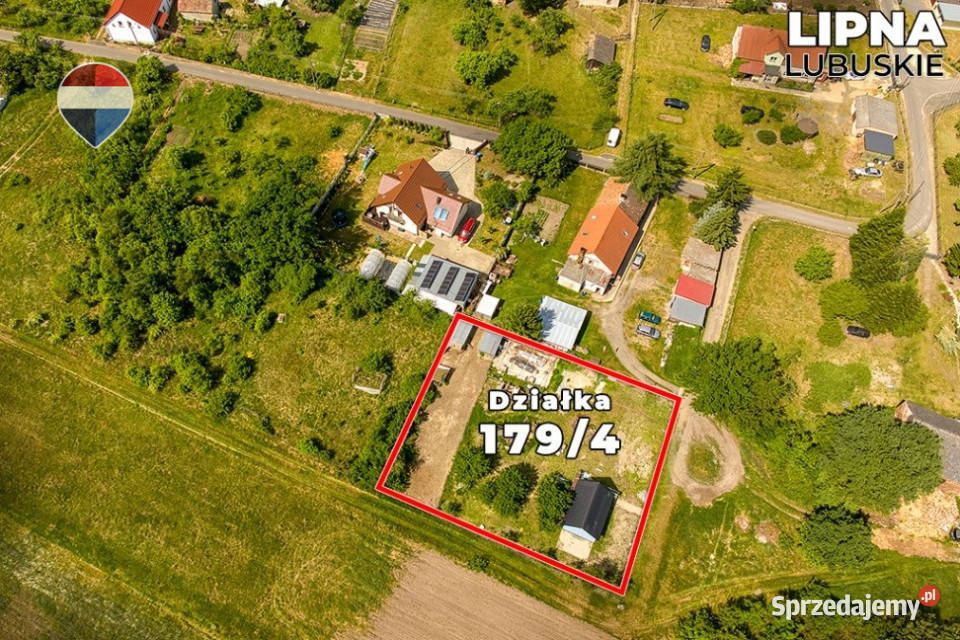 Działka 1337 m z domkiem 35 m lubuskie Lipna