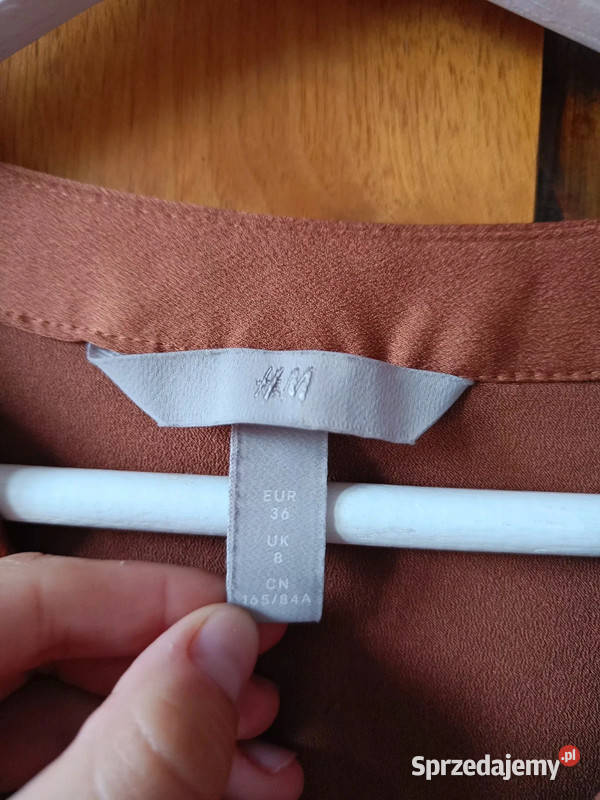 Tunikasukienka kimono ruda wiązana w pasie r S żółty/złoty Dąbrowica