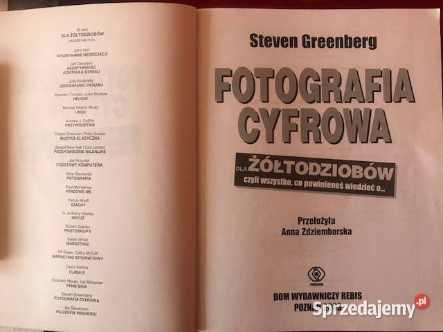 Fotografia cyfrowa żółtodziobów ISBN 9788373012608 lubuskie Zbąszynek sprzedam