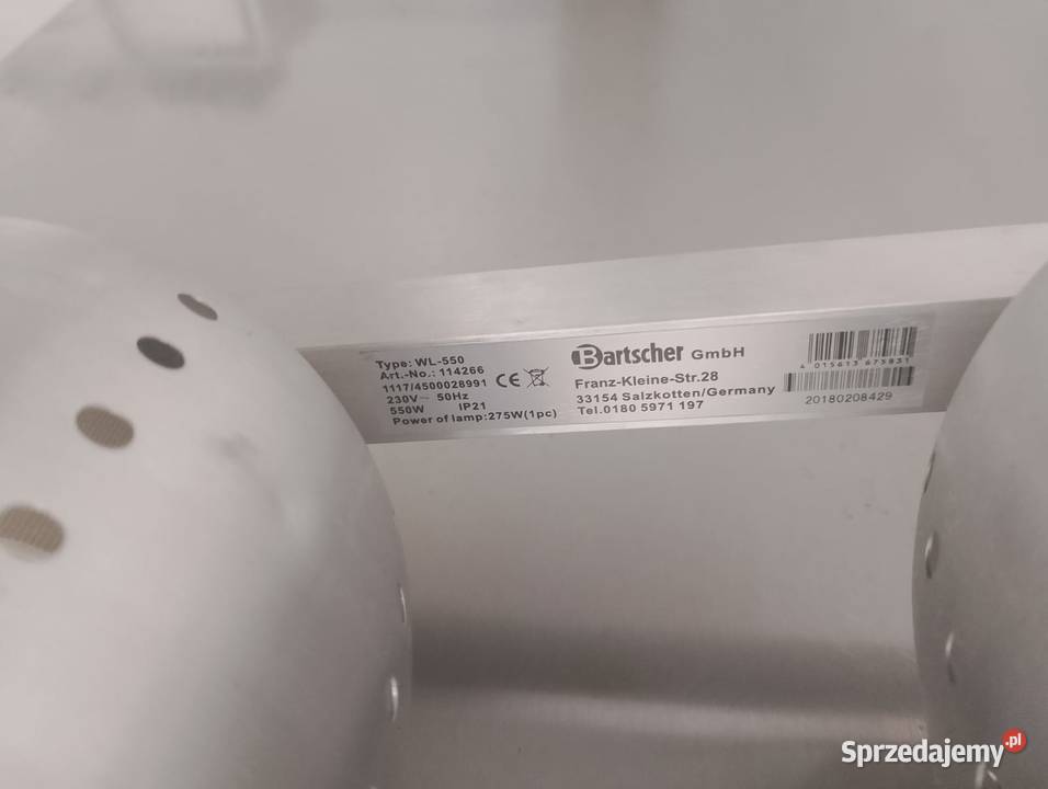 LAMPA GRZEWCZA STOŁOWA POD BARTSCHER WL550