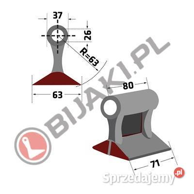 Bijak młotkowy RM45 do kosiarki bijakowej