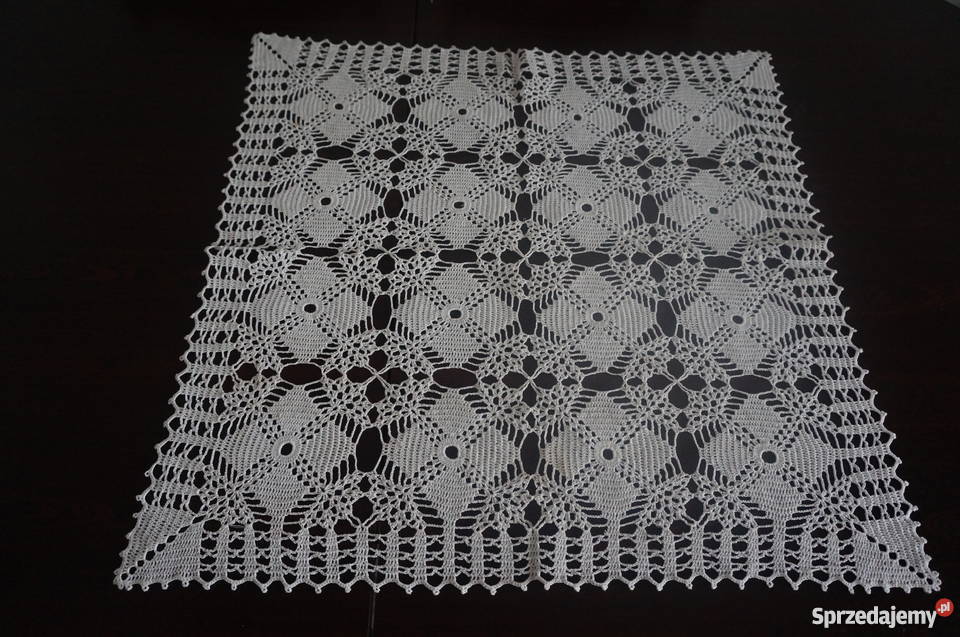 obrus serweta bieżnik szydełkowy rękodzieło Libiszów-Kolonia