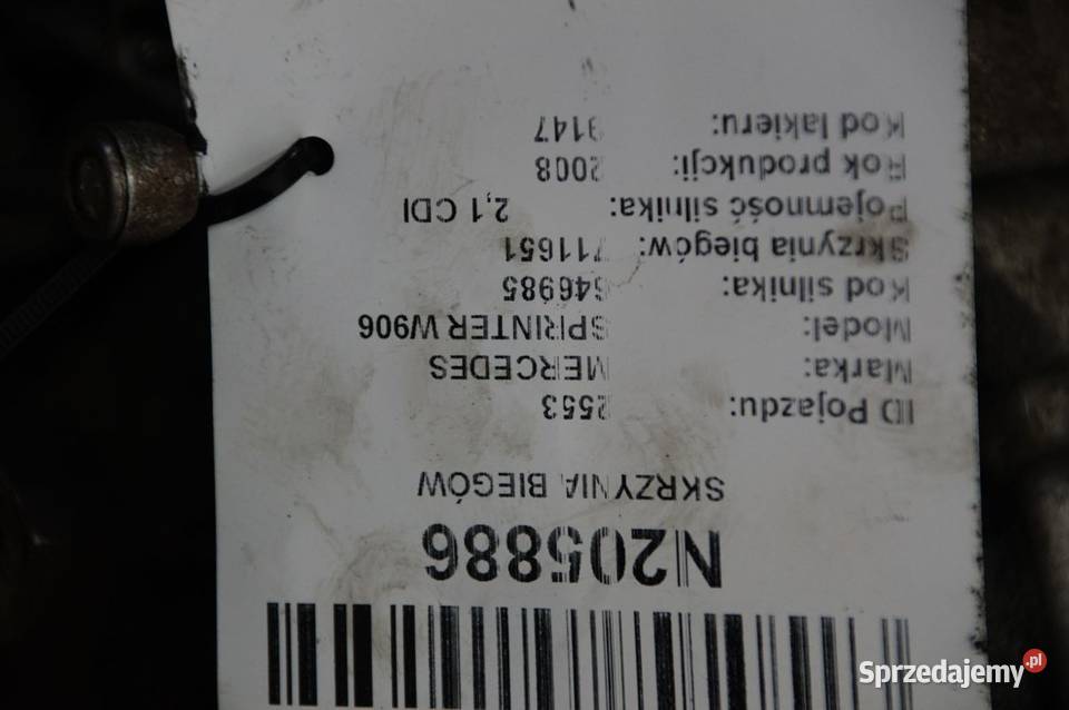 SKRZYNIA BIEGÓW MERCEDES SPRINTER W906 711651 Lipno sprzedam