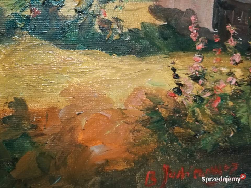 Obraz olejny 1824 wiejski krajobraz Malarstwo