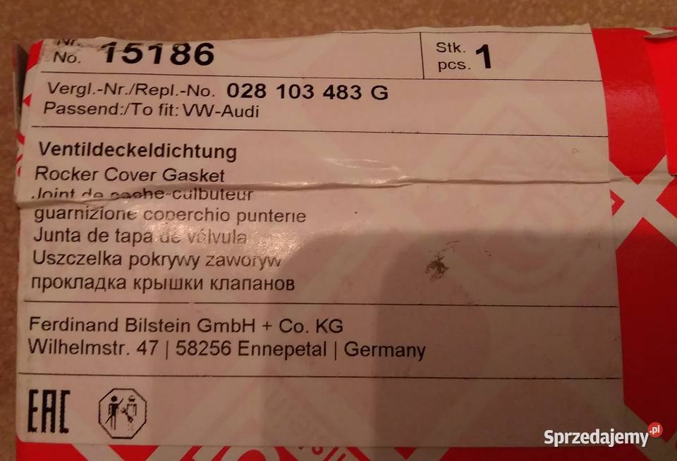 VW Golf 3 19 TDI uszczelka pokrywy zaworów 028 głowice cylindrów Legnica