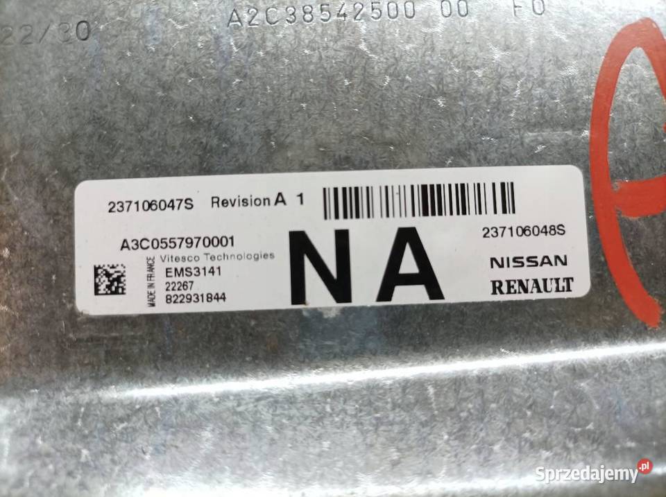 STEROWNIK SILNIKA 10 TCE 237106047S Dacia sprzedam