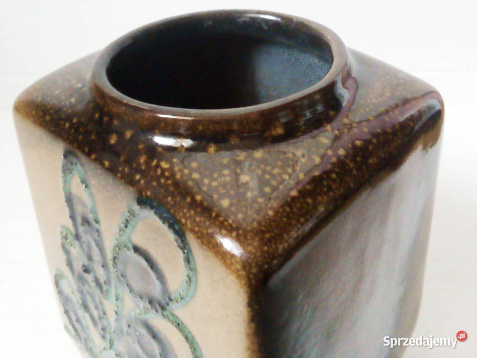 wazon Strehla fat lava vintage brązowy sprzedam