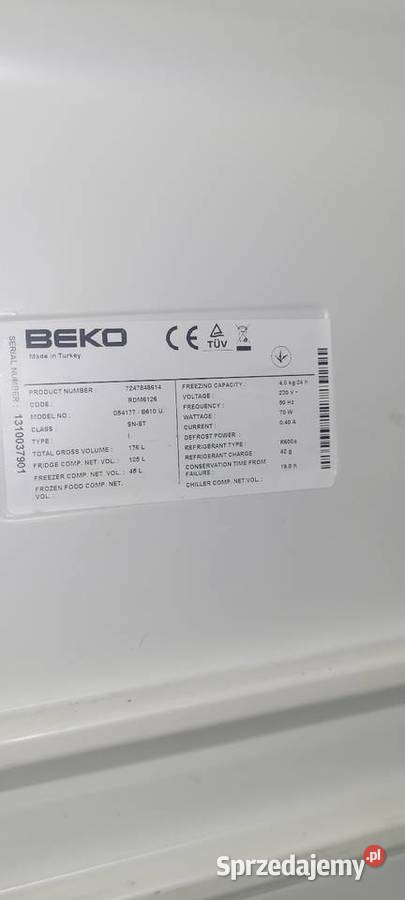 Lodówka Beko RDN6126 na części wolnostojące łódzkie sprzedam